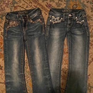 Two pair of girls Grace in LA jeans